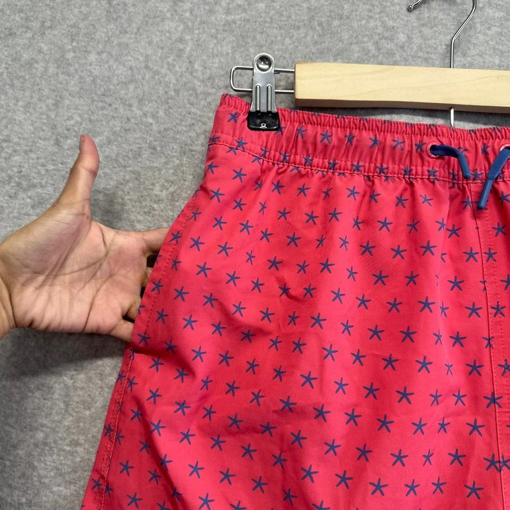 Vineyard Vines Mens Size Swim‎ Trunks Board Shorts XL Pink Starfish Print Mesh
